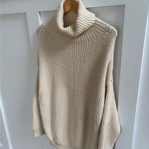 Cozy baby alpaca Cream Turtleneck Sweater